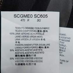 Pre Owned Armani Collezioni Brown Checkered Wool M-Line Blazer L