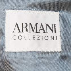 Armani Collezioni Khaki Beige Wool Blend Single Breasted Blazer L