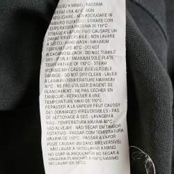 Pre Owned Armani Collezioni Grey Logo Embroidered Cotton Pique Polo T-Shirt L