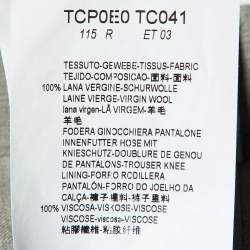 Pre Owned Armani Collezioni Grey Virgin Wool Straight Leg Trousers M