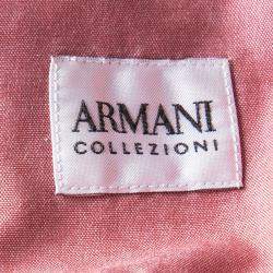 Pre Owned Armani Collezioni Pink Cotton Long Sleeve Button Front Shirt S