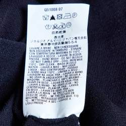 Armani Collezioni Navy Blue Silk Knit Button Front Cardigan XL