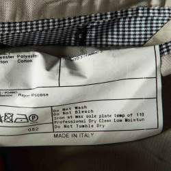 Armani Collezioni Grey Cotton Blend Regular Fit Blazer L