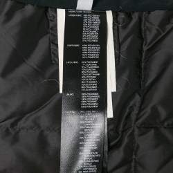 Pre Owned Armani Collezioni Black Synthetic Hooded Sleeveless Down Jacket L