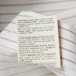 Armani Collezioni White Striped Cotton Long Sleeve Shirt M