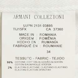 Pre Owned Armani Collezioni White Denim Slim Fit Jeans L Waist 35"