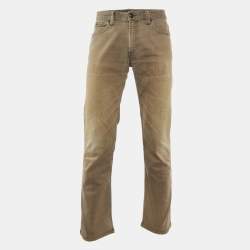 Armani Collezioni Brown Stretch Cotton J15 Slim Fit Pants L