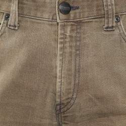 Armani Collezioni Brown Stretch Cotton J15 Slim Fit Pants L