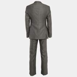 Armani Collezioni Grey Wool Blend Tailored 3pc Pants Suit M