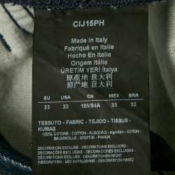 Pre Owned Armani Collezioni Navy Blue Denim J15 Slim Fit Jeans L Waist 33"
