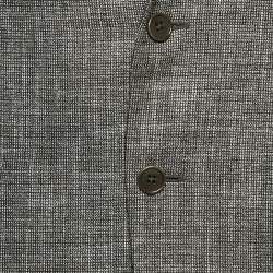 Armani Collezioni Grey Cotton Blend Regular Fit Blazer L