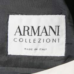 Armani Collezioni Patterned Wool Regular Fit Blazer L