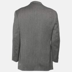 Armani Collezioni Patterned Wool Regular Fit Blazer L