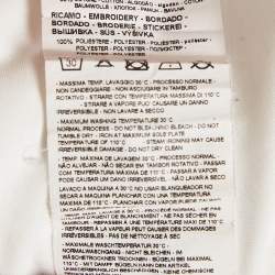 Armani Collezioni White Logo Embroidered Jersey T-Shirt XS