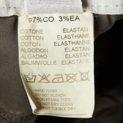 Armani Collezioni Grey Cotton Regular Fit Pants L/Waist 34"