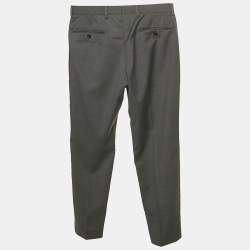 Pre Owned Armani Collezioni Dark Grey Wool Trousers S