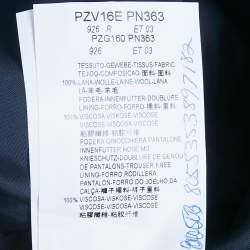 Pre Owned Armani Collezioni Navy Blue Pinstriped Wool Suit S