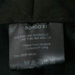 Pre Owned Armani Collezioni Midnight Blue Stripe Wool Borgo Pants Suit 4XL