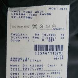 Pre Owned Armani Collezioni Midnight Blue Stripe Wool Borgo Pants Suit 4XL