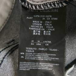 Pre Owned Armani Collezioni Navy Blue Denim Regular Fit J07 Jeans M Waist 32"