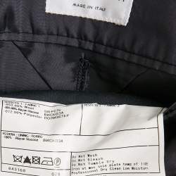 Pre Owned Armani Collezioni Midnight Blue Wool Blend Herringbone Blazer L