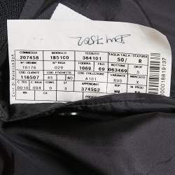 Pre Owned Armani Collezioni Midnight Blue Wool Blend Herringbone Blazer L