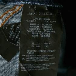 Pre Owned Armani Collezioni Blue Denim Slim Fit Jeans M Waist 32"