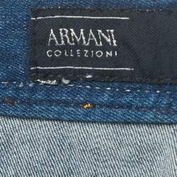 Pre Owned Armani Collezioni Blue Denim Slim Fit Jeans M Waist 32"