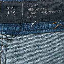 Pre Owned Armani Collezioni Blue Denim Slim Fit Jeans M Waist 32"