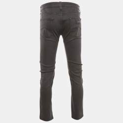 Pre Owned Armani Collezioni Grey Denim Slim Fit J06 Jeans M Waist 33"