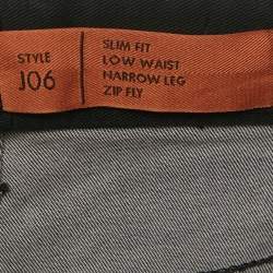 Pre Owned Armani Collezioni Grey Denim Slim Fit J06 Jeans M Waist 33"