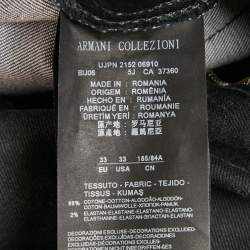 Pre Owned Armani Collezioni Grey Denim Slim Fit J06 Jeans M Waist 33"
