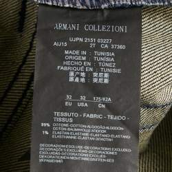 Pre Owned Armani Collezioni Blue Denim Slim Fit J15 Jeans M Waist 32"