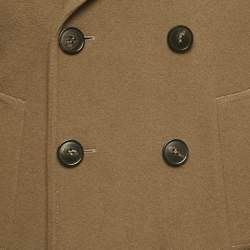 Pre Owned Armani Collezioni Brown Wool Double Breasted Coat M
