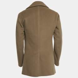 Pre Owned Armani Collezioni Brown Wool Double Breasted Coat M