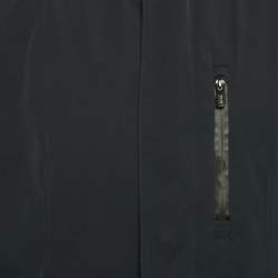 Pre Owned Armani Collezioni Navy Blue Nylon Zip-Up Jacket XL