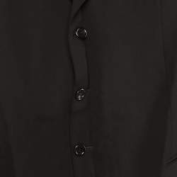 Pre Owned Armani Collezioni Black Wool Single Breasted Blazer 4XL
