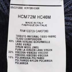 Pre Owned Armani Collezioni Blue Wool Blend Sweater M