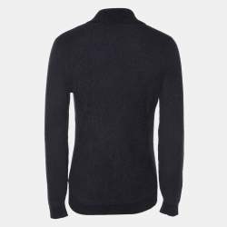 Pre Owned Armani Collezioni Blue Wool Blend Sweater M