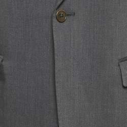 مملوكة مسبقًا Armani Collezioni Grey Wool Regular Fit Suit Set XL