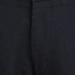Pre Owned Armani Collezioni Black Buckled Waist Detail Tailored Trousers L