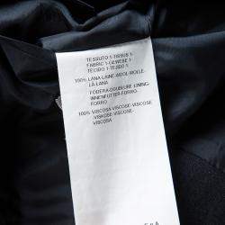 Pre Owned Armani Collezioni Navy Blue Wool Tailored Regualr Fit Blazer 3XL