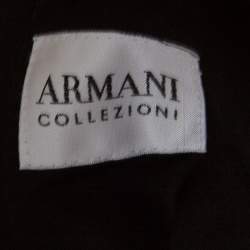 Pre Owned Armani Collezioni Grey Textured Pants 3XL