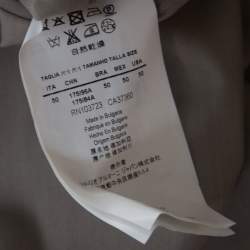 Pre Owned Armani Collezioni Grey Wool Blend Trousers L