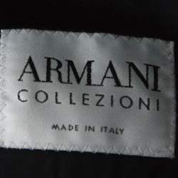 Pre Owned Armani Collezioni Navy Blue Wool Single Breasted Blazer XL 