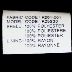 Pre Owned Armani Collezioni Black Zip Front Coat M