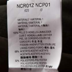 مملوكة مسبقًا جاكيت أرماني كوليزوني جلد نابا أخضر داكن مقاس كبير جداً (اكس لارج)