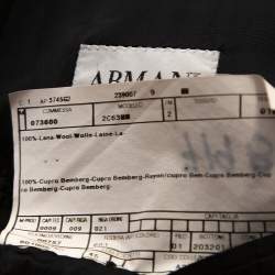 Armani Collezioni Black Wool Tailored Suit L