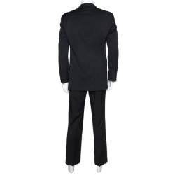 Armani Collezioni Black Wool Tailored Suit L