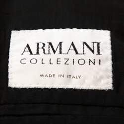 Armani Collezioni Black Wool Tailored Suit L